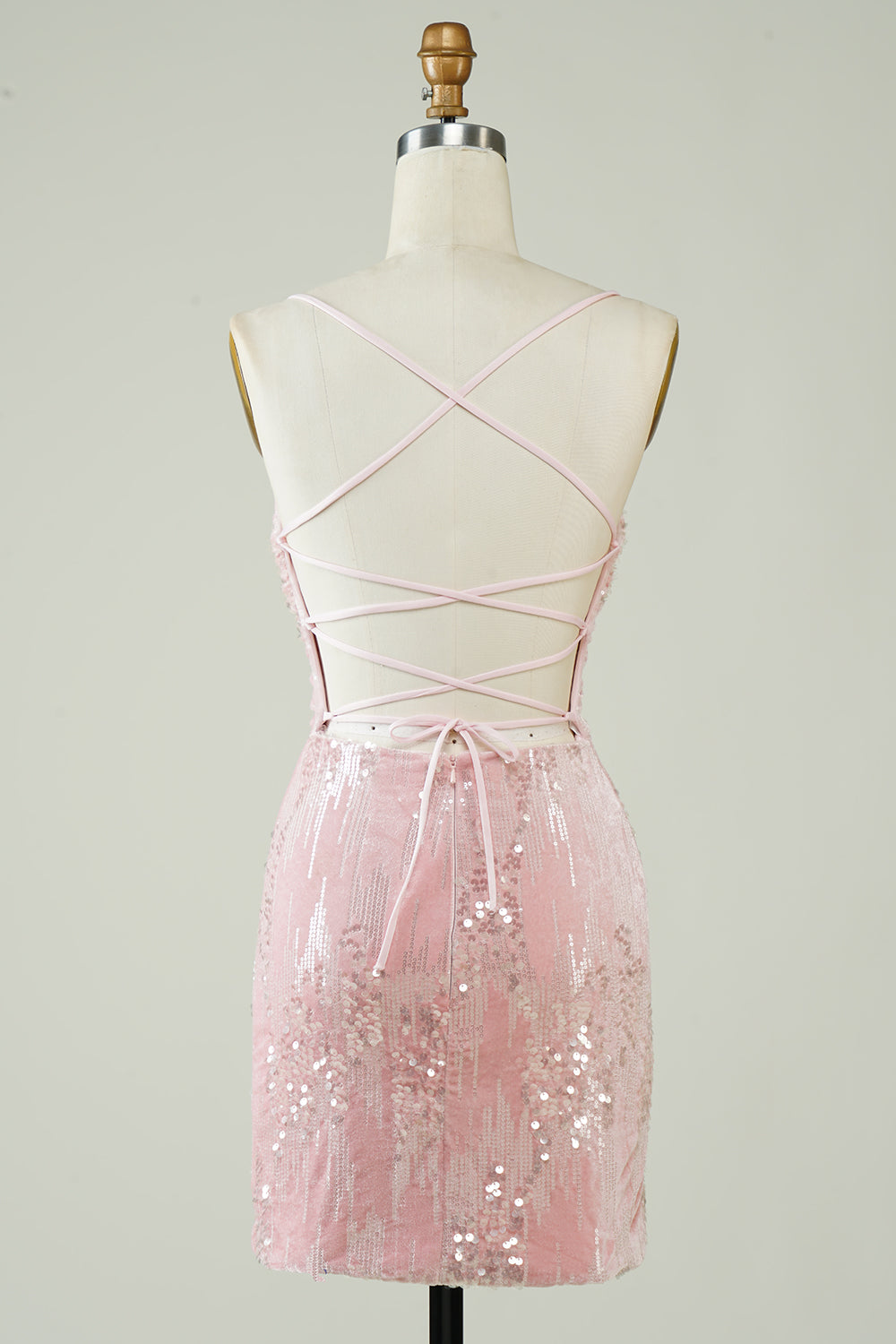 Pink Velvet Tight Glitter Short Homecoming Dress With Sequins Sparkly