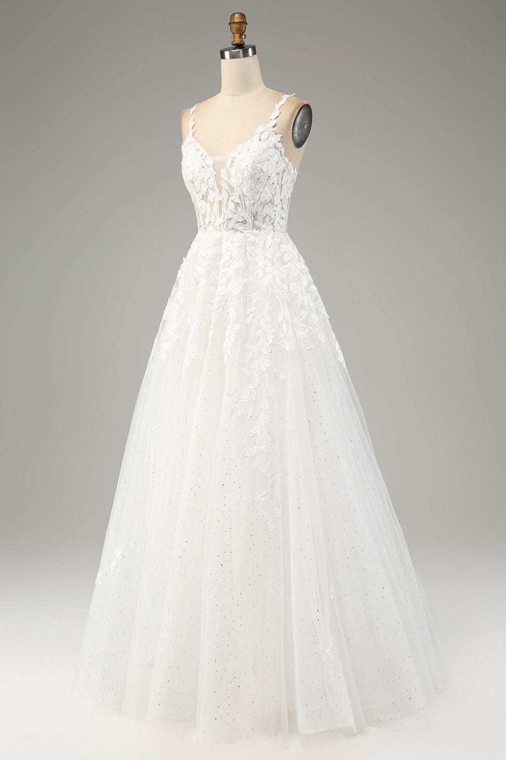 Ivory Ball-Gown Off The Shoulder Beaded Wedding Dress With Appliques Sexy