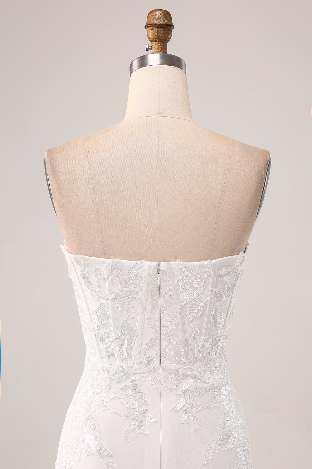 Stylish Ivory Mermaid Sweetheart Corset Wedding Dress with Lace Appliques Off Shoulder