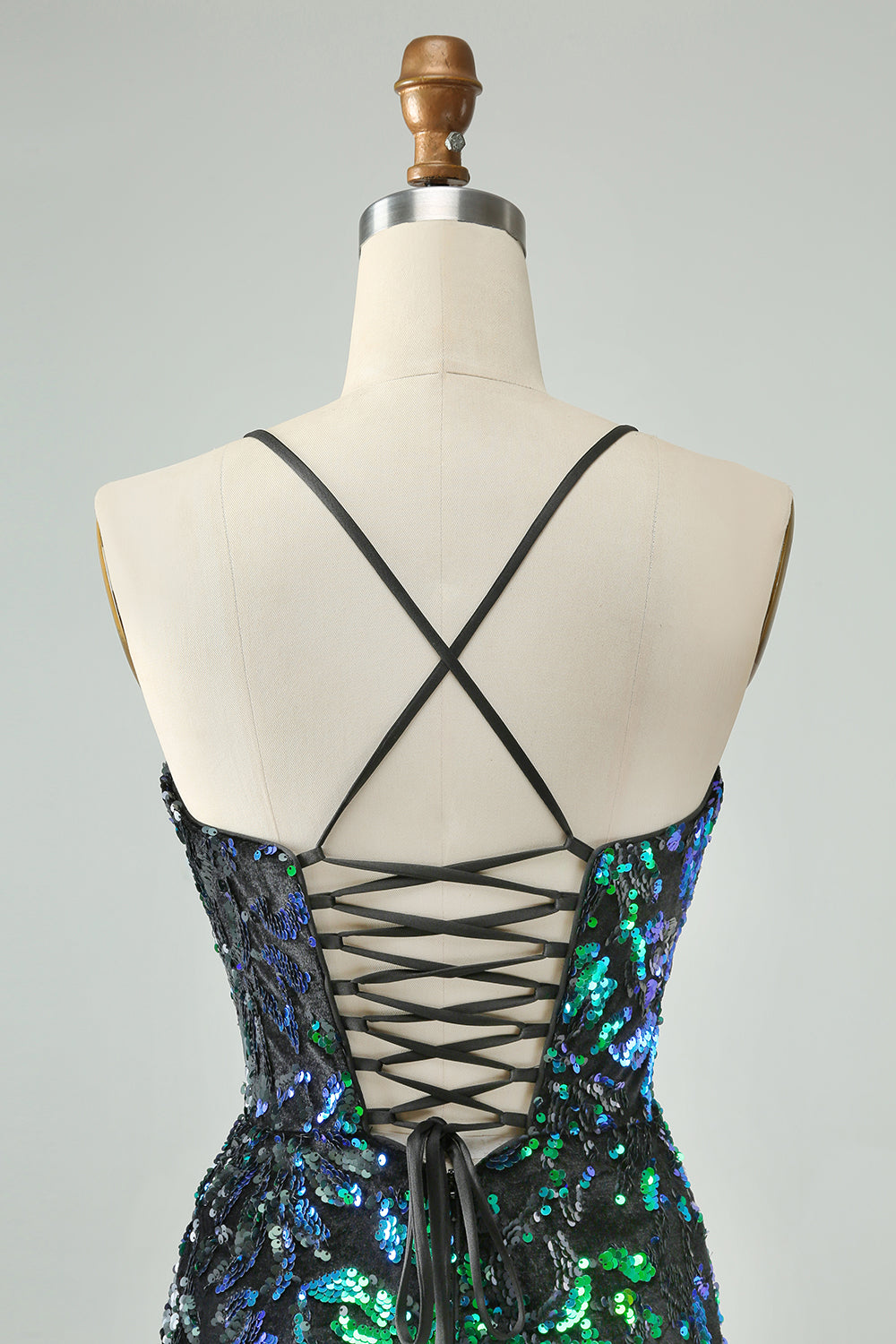 Pretty Green Black Bodycon Sparkly Sequin Short Homecoming Dress Sexy