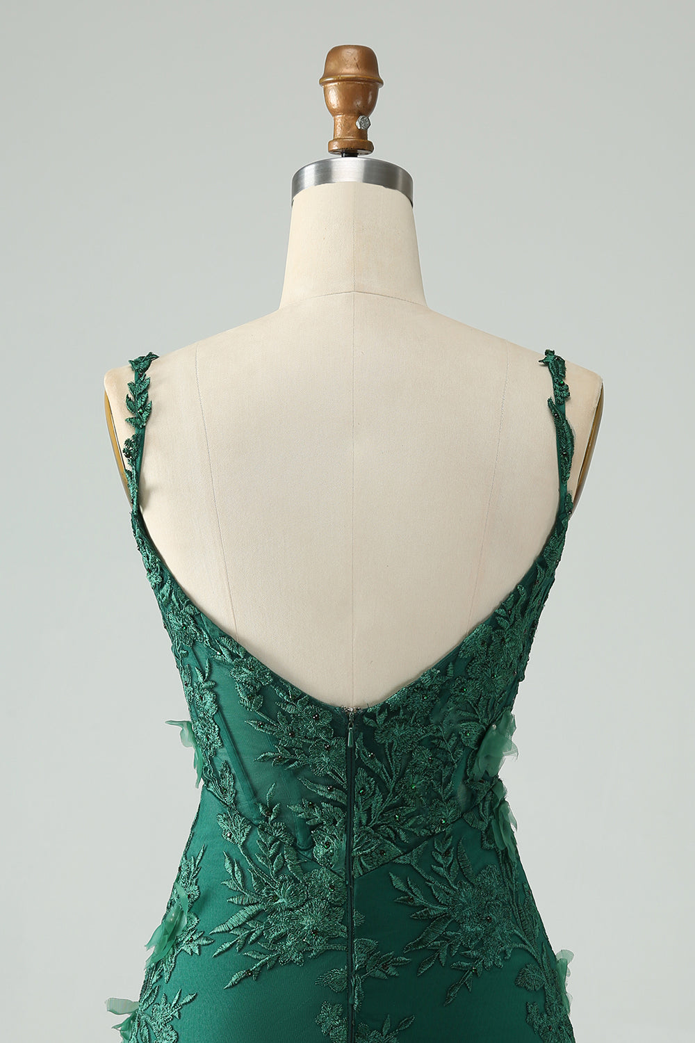 Pretty Green Bodycon Spaghetti Straps Appliques Short Homecoming Dress with Slit Sexy