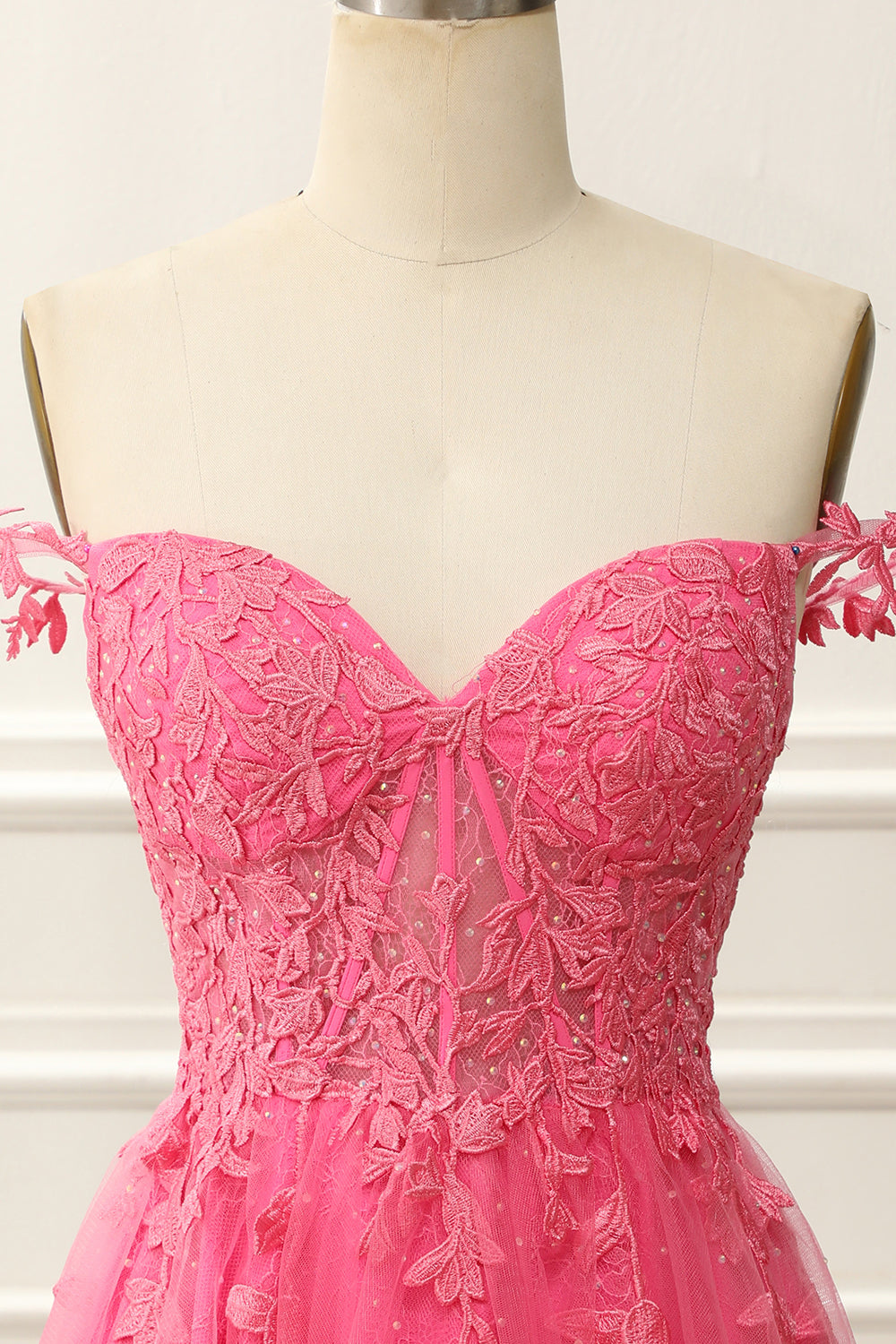 Off The Shoulder Corset Cute Homecoming Dress With Appliques Short