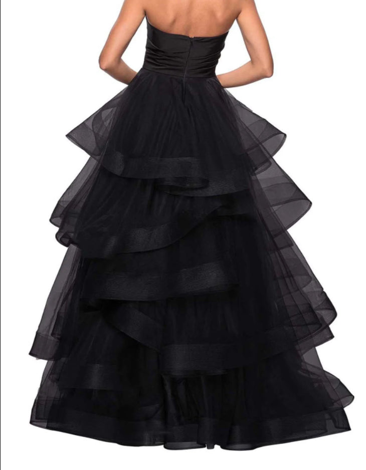 A-Line Sweetheart Ruffles Off Shoulder Ball Gown Prom Dresses For Evening Party No With Gloves