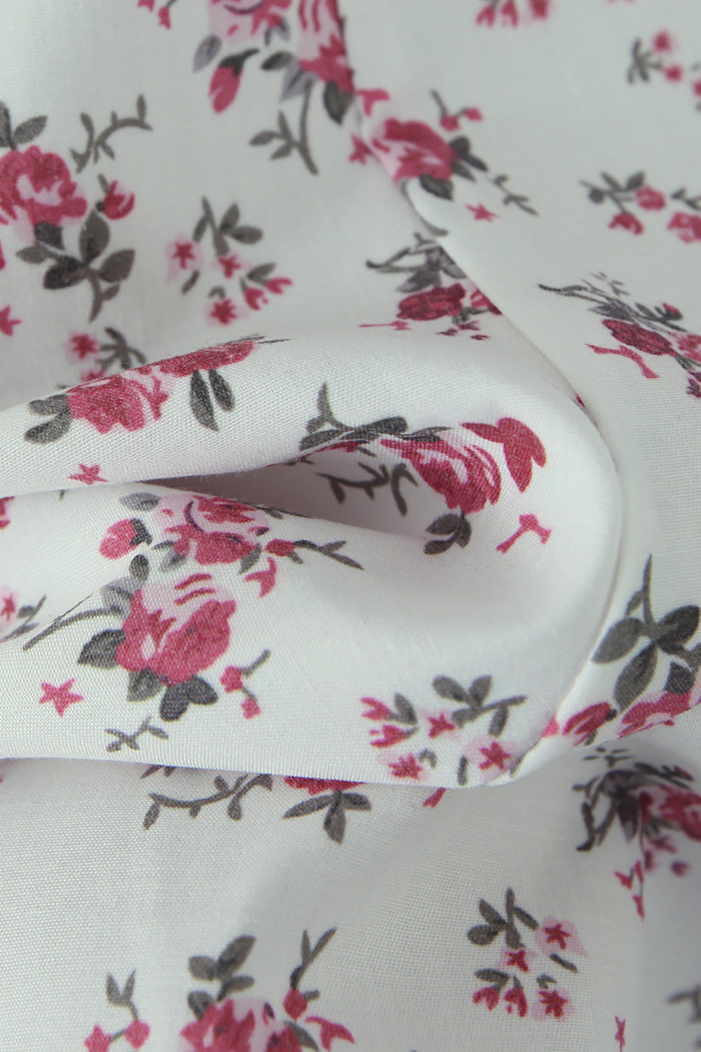 White Red Flowers Halter A-Line Graduation Dress Short