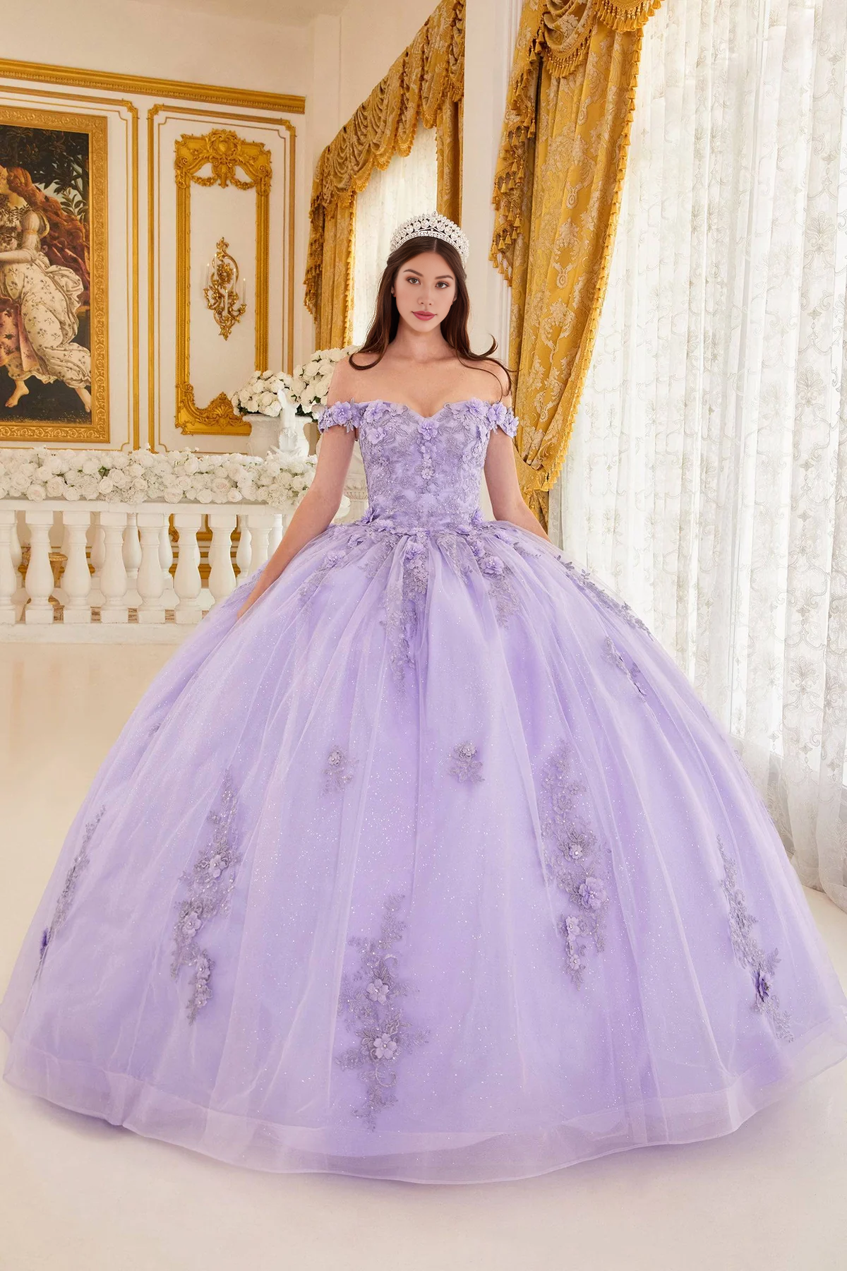 Off Shoulder Quince Ball Gown Quinceanera Dress Long Beautiful