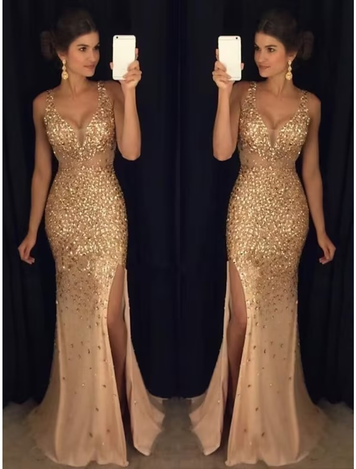 Mermaid / Trumpet Prom Dresses Luxurious Dress Formal Floor Length Sleeveless Sweetheart Tulle