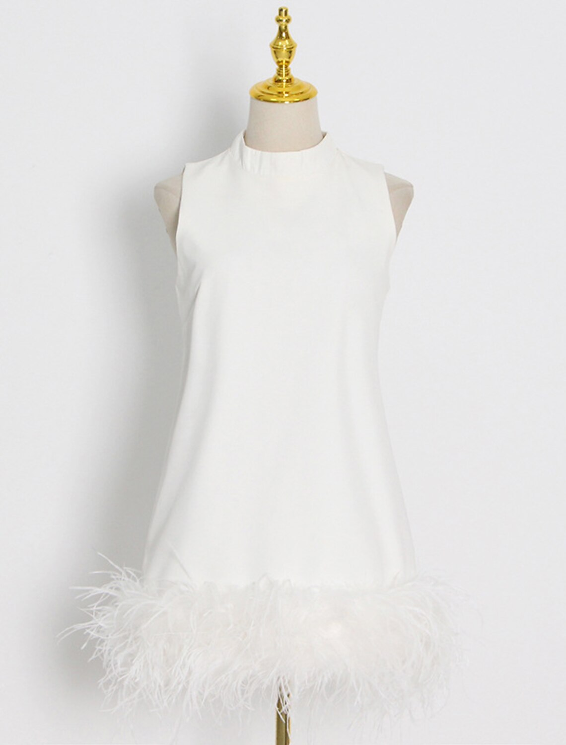 Sheath / Column Party Dresses Little White Dresses Dress Homecoming Short / Mini Sleeveless High Neck Nylon