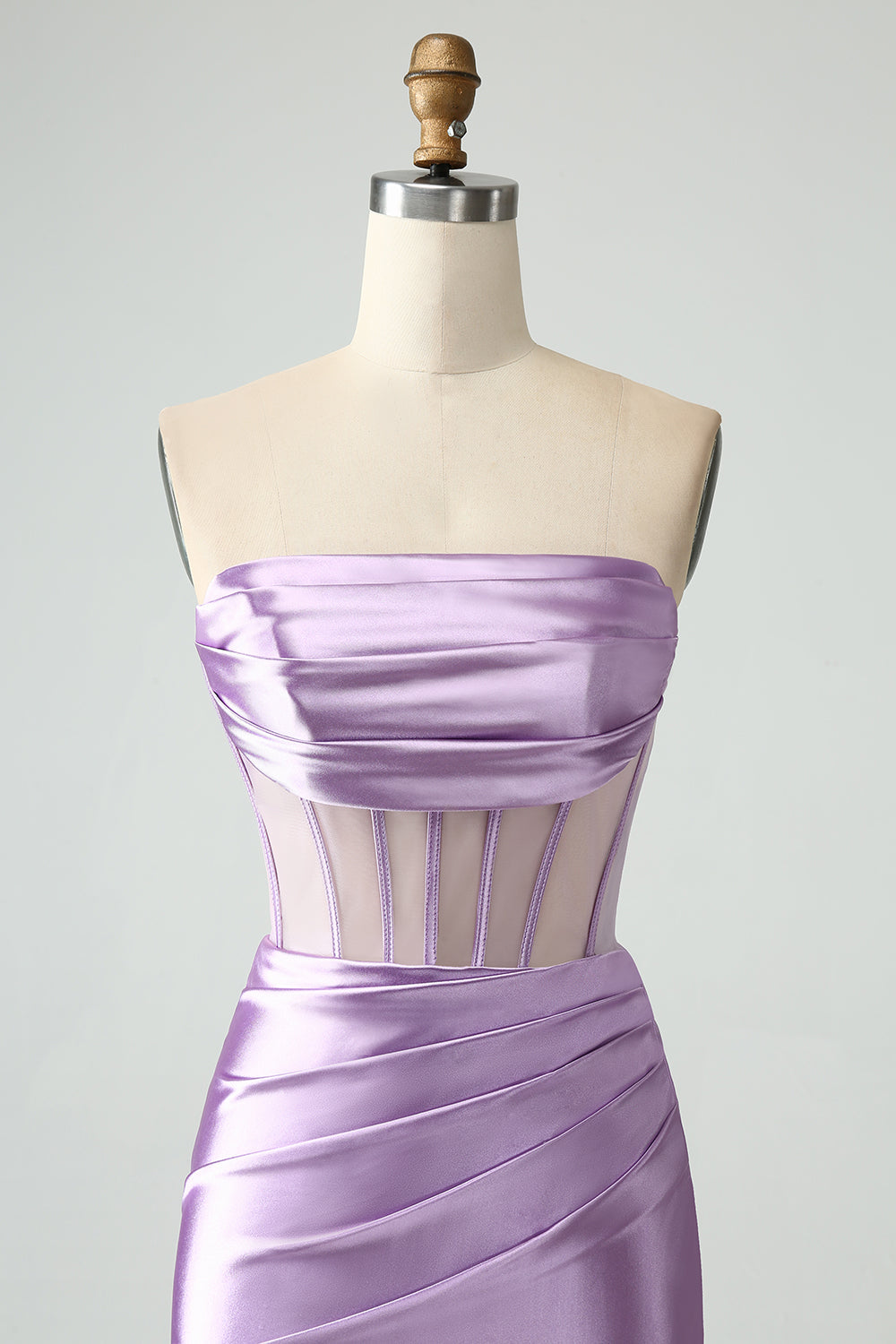 Dark Green Bodycon Strapless Corset Short Homecoming Dress Pure Color