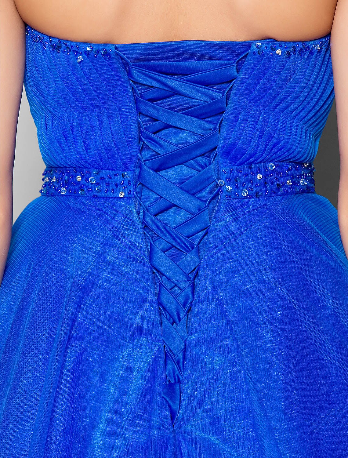 Ball Gown Lace Up Dress Formal Evening Floor Length Sleeveless Sweetheart Tulle with Beading