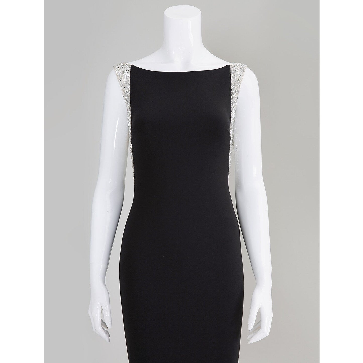 Mermaid / Trumpet Sparkle & Shine Formal Evening Dress Scoop Neck Sleeveless Court Train Jersey