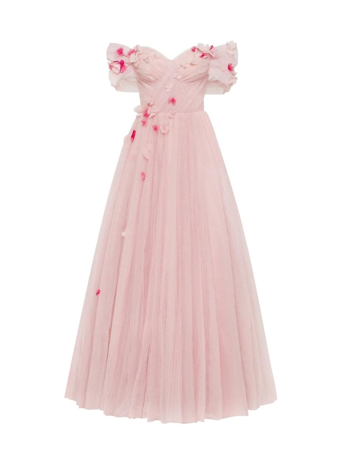 Ball Gown Sheath / Column Homecoming Dresses Floral Dress Quinceanera Floor Length Sleeveless Off Shoulder Tulle