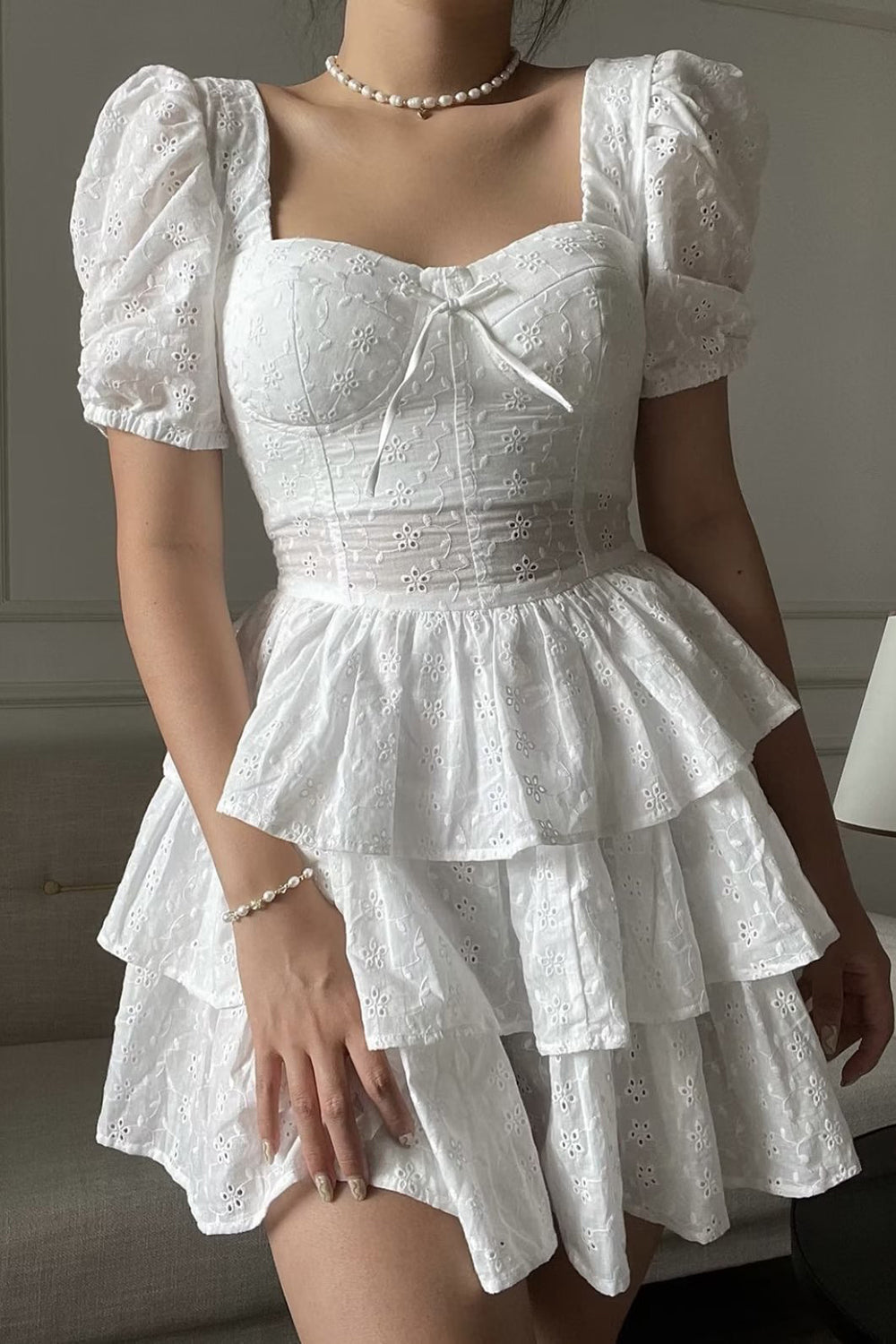 A-Line Square Neck Short Graduation Dress Simple Party Dress Homecoming Dresses