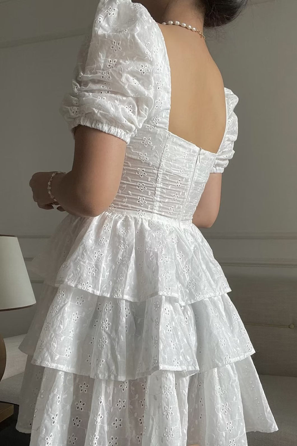 A-Line Square Neck Short Graduation Dress Simple Party Dress Homecoming Dresses