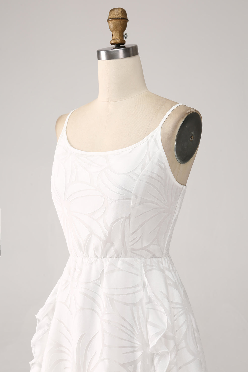 Cute A-Line Spaghetti Straps Short White Graduation Dress Sexy