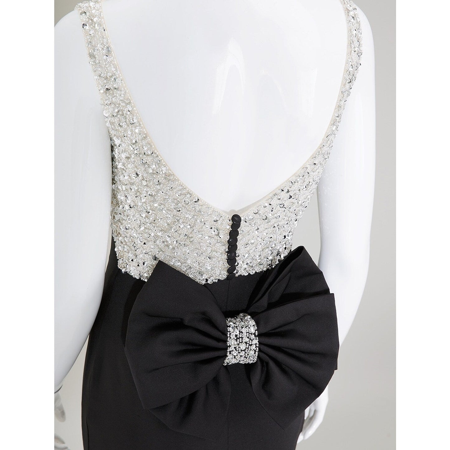 Mermaid / Trumpet Sparkle & Shine Formal Evening Dress Scoop Neck Sleeveless Court Train Jersey
