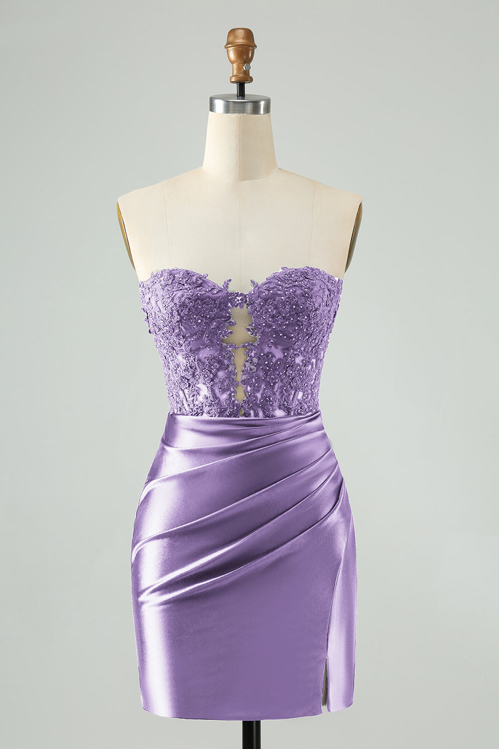 Sexy Bodycon Sweetheart Corset Hollow Out Beaded Short Homecoming Dress Sexy