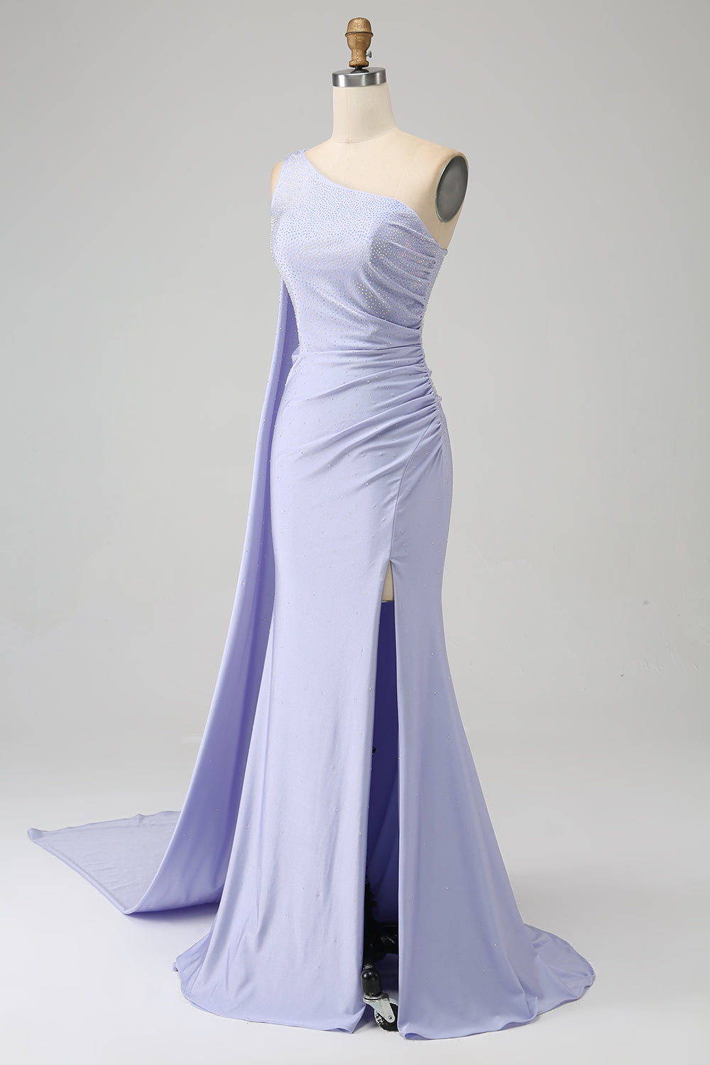 Mermaid One Shoulder Backless Long Prom Dress with Slit Sexy Evening Dresses