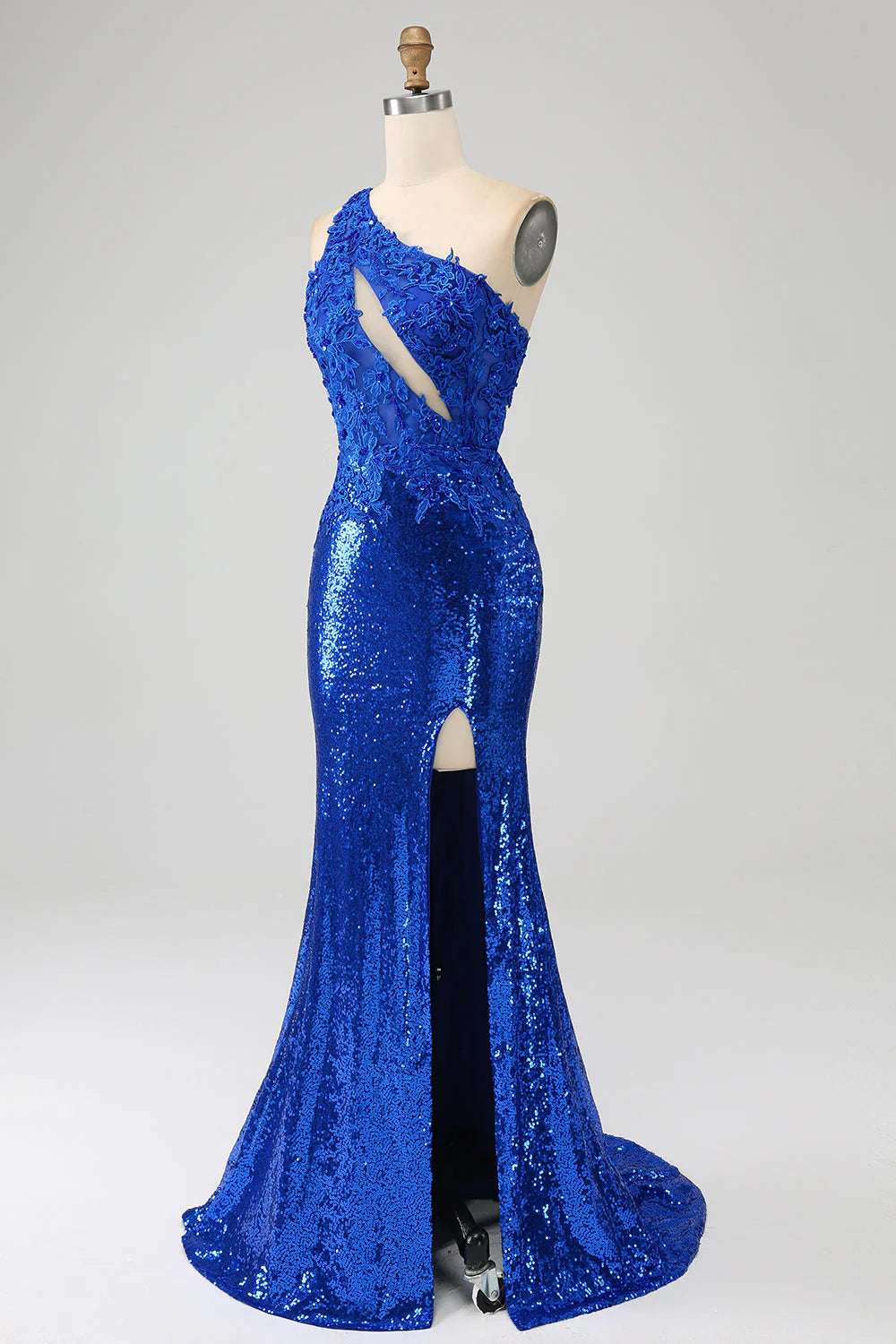 Mermaid Prom Dress with Slit One Shoulder Sexy Long
