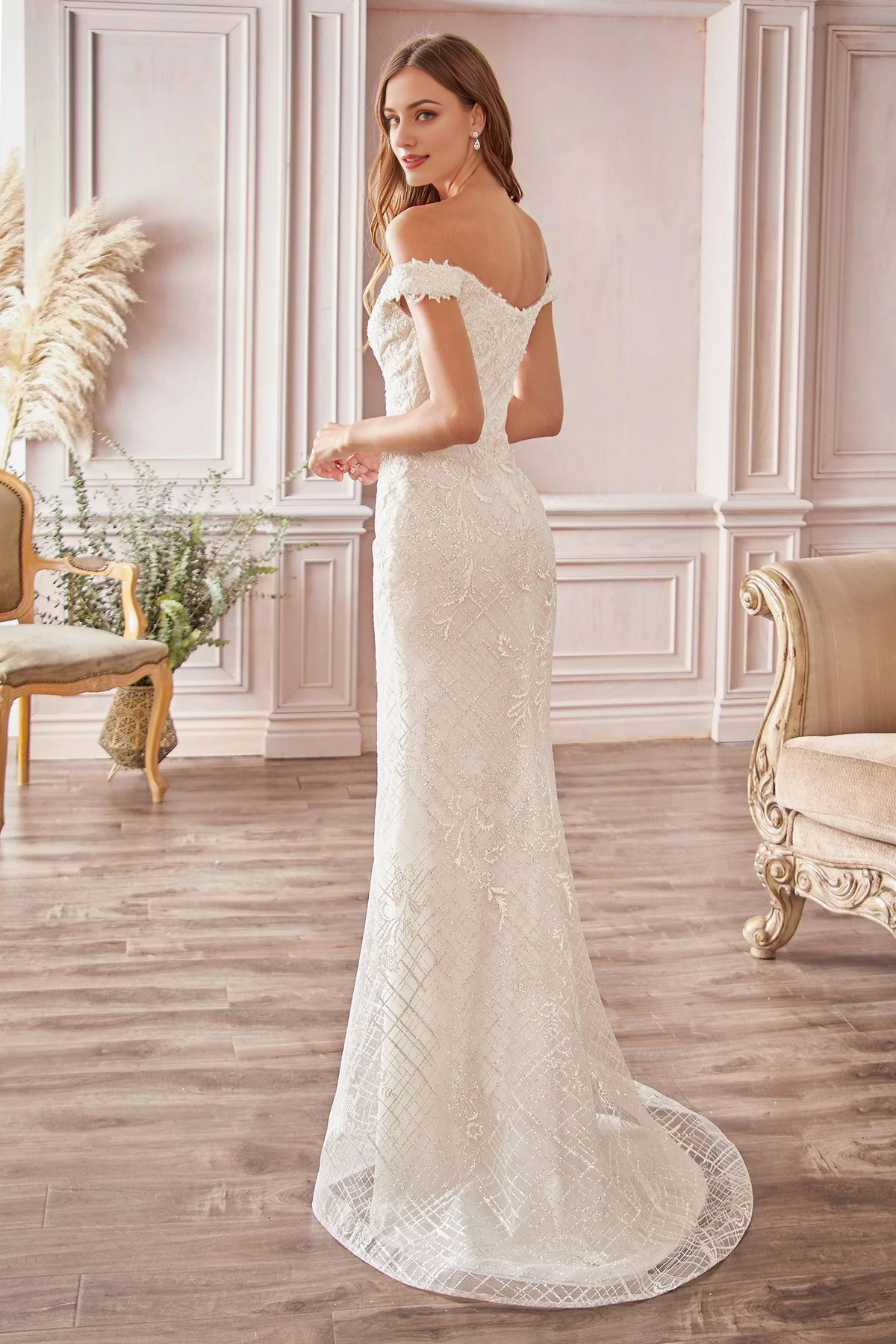Off Shoulder Mermaid Wedding Dress Beautiful Sexy Long