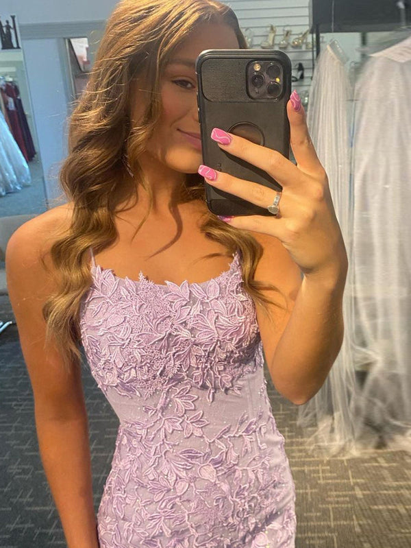 Sheath Spaghetti Straps Lace Homecoming Dress Sexy