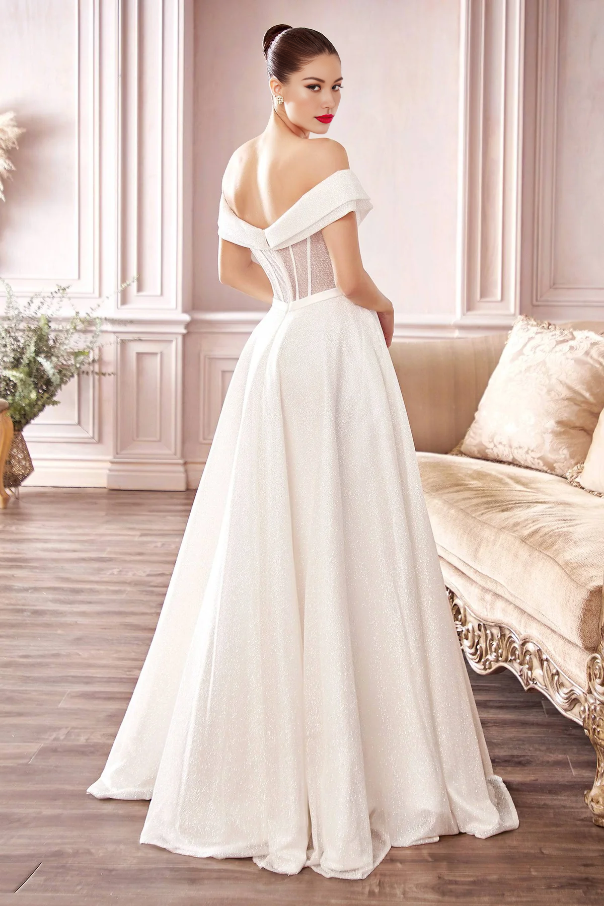 Glittering Off Shoulder Ball Gown Wedding Dresses Sexy