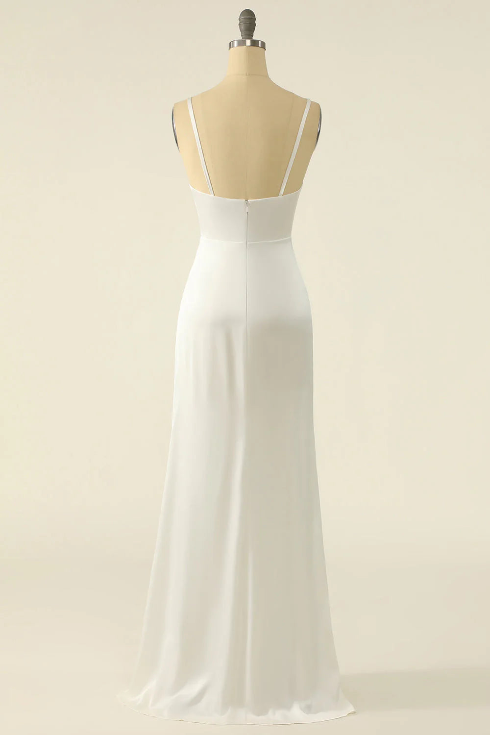 Satin Simple Wedding Dress Pure Color
