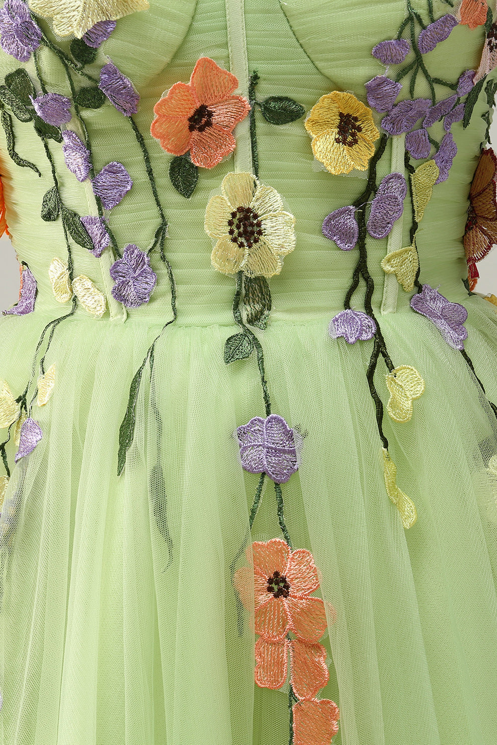 Champagne A Line Spaghetti Straps Short Homecoming Dress with Appliques With Flowers