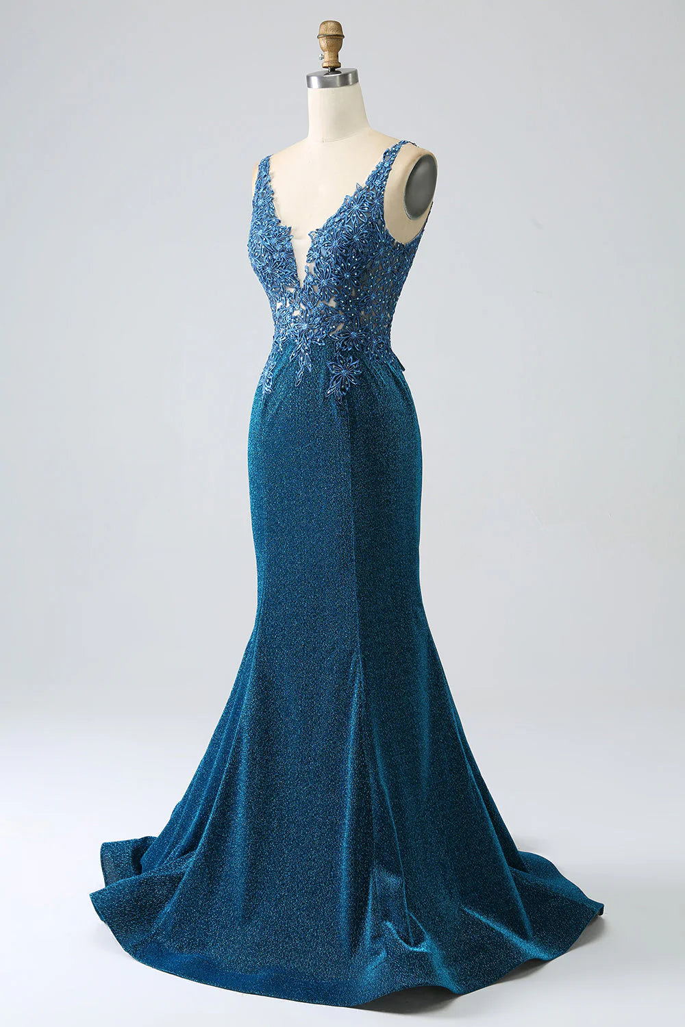 Mermaid Prom Dress with Beading V-neck Sexy Long