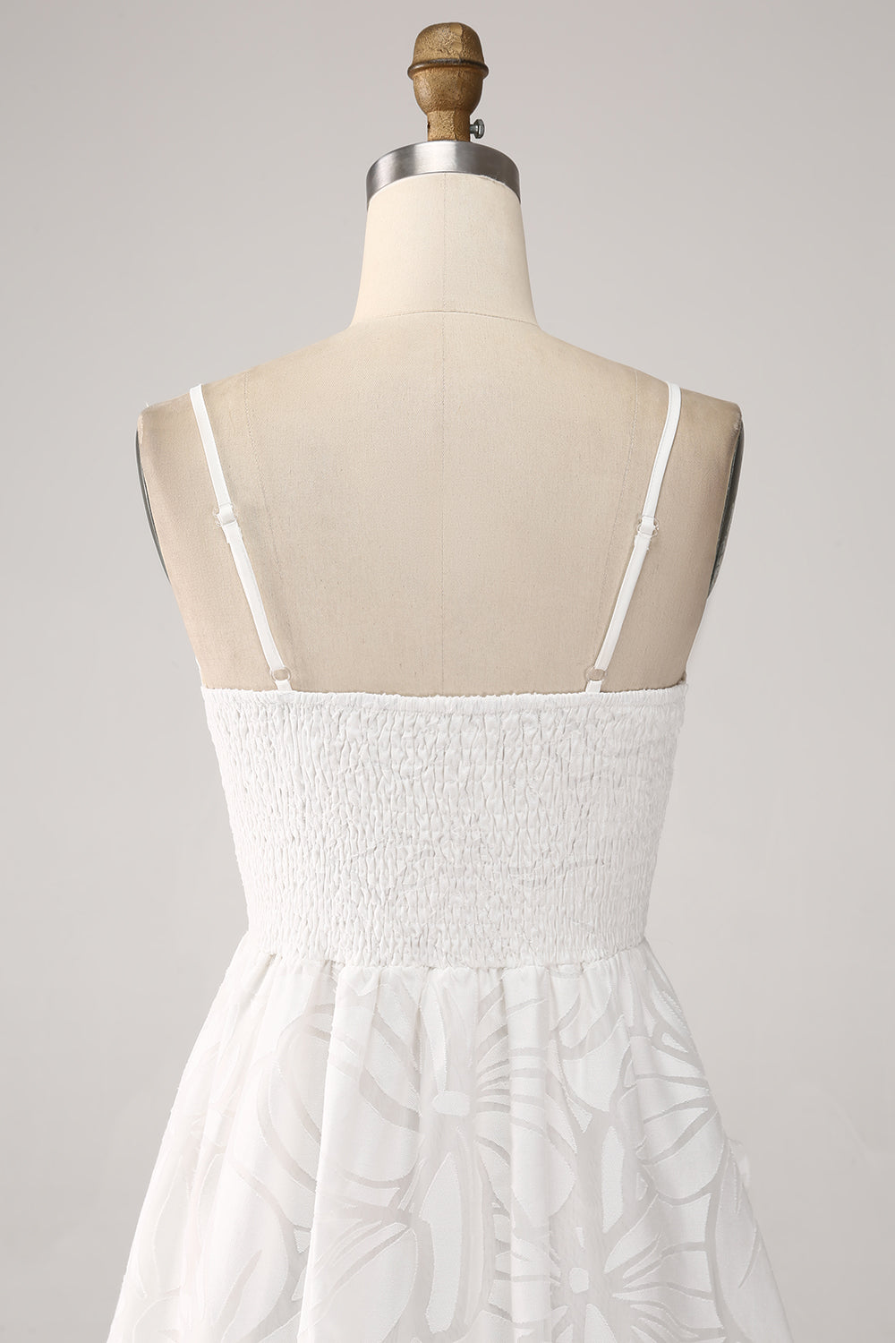 Cute A-Line Spaghetti Straps Short White Graduation Dress Sexy