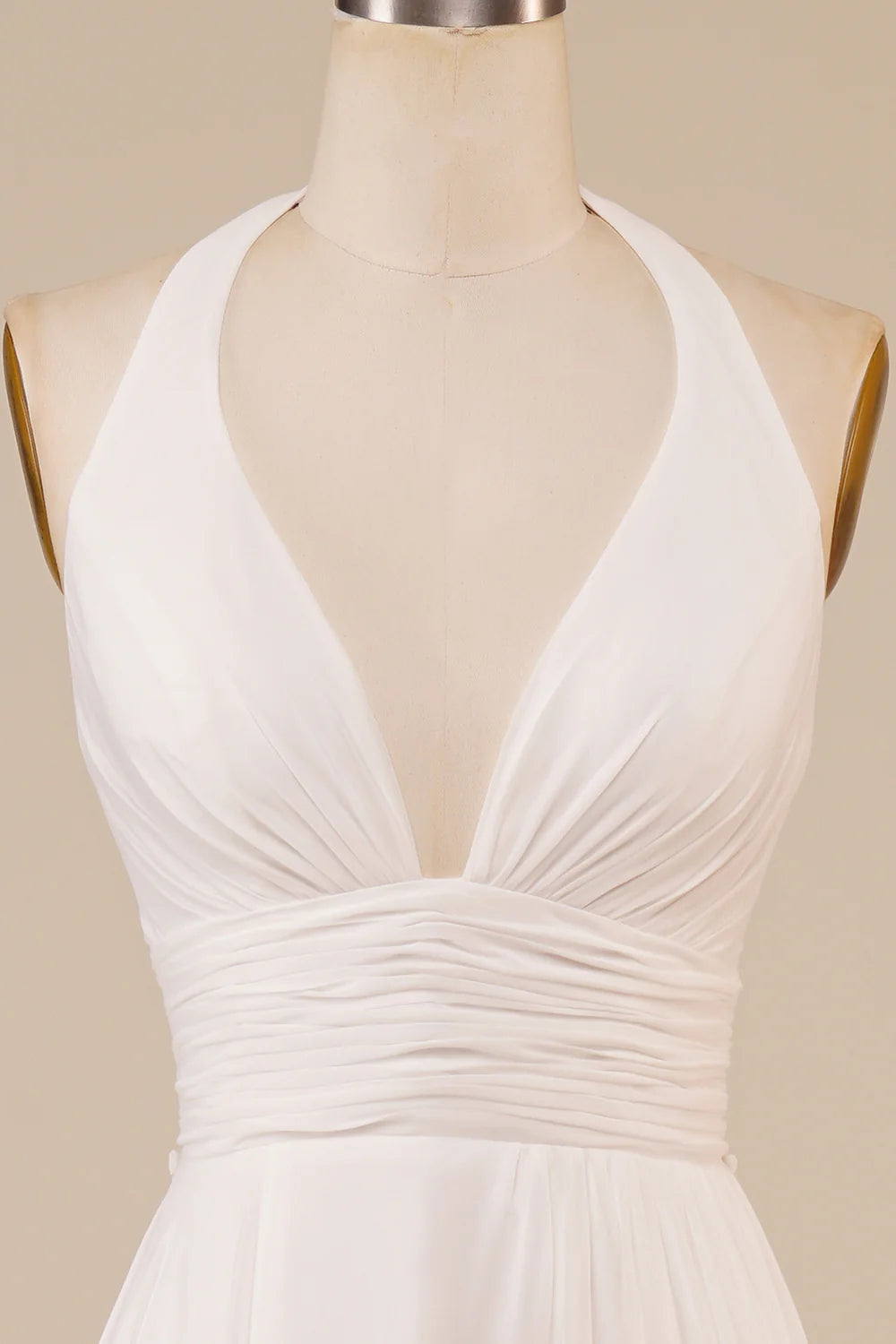 A-Line Sweep Train Wedding Dress with Slit Sexy