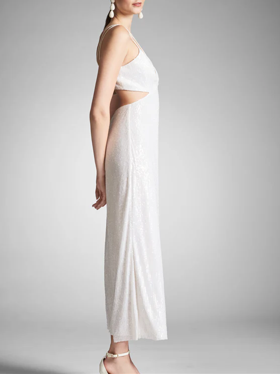 Sheath/Column Spaghetti Straps Ankle-Length Homecoming Dresses Sexy