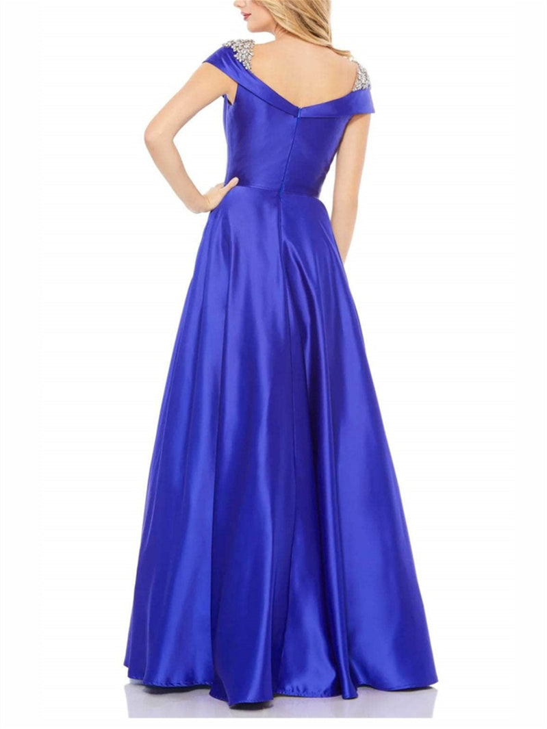 A-Line/Princess Off-The-Shoulder Floor-Length Evening Dress Sexy