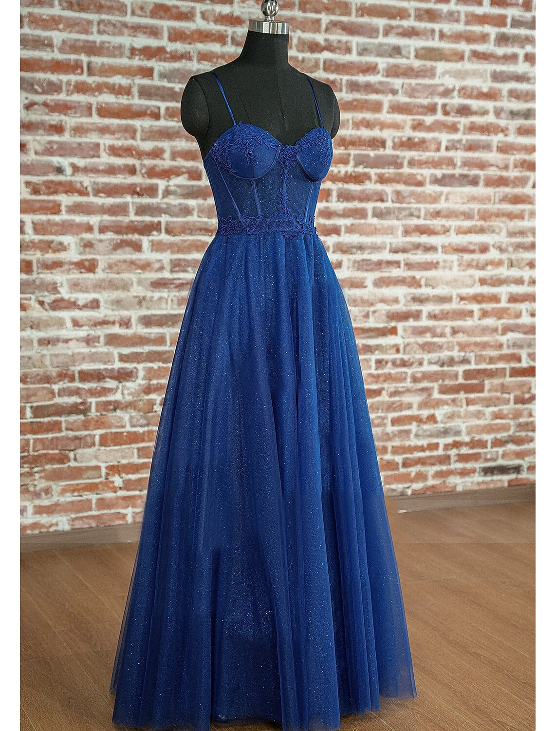 A-Line Prom Dresses Sparkle & Shine Dress Prom Floor Length Sleeveless Sweetheart Tulle Backless with Pleats