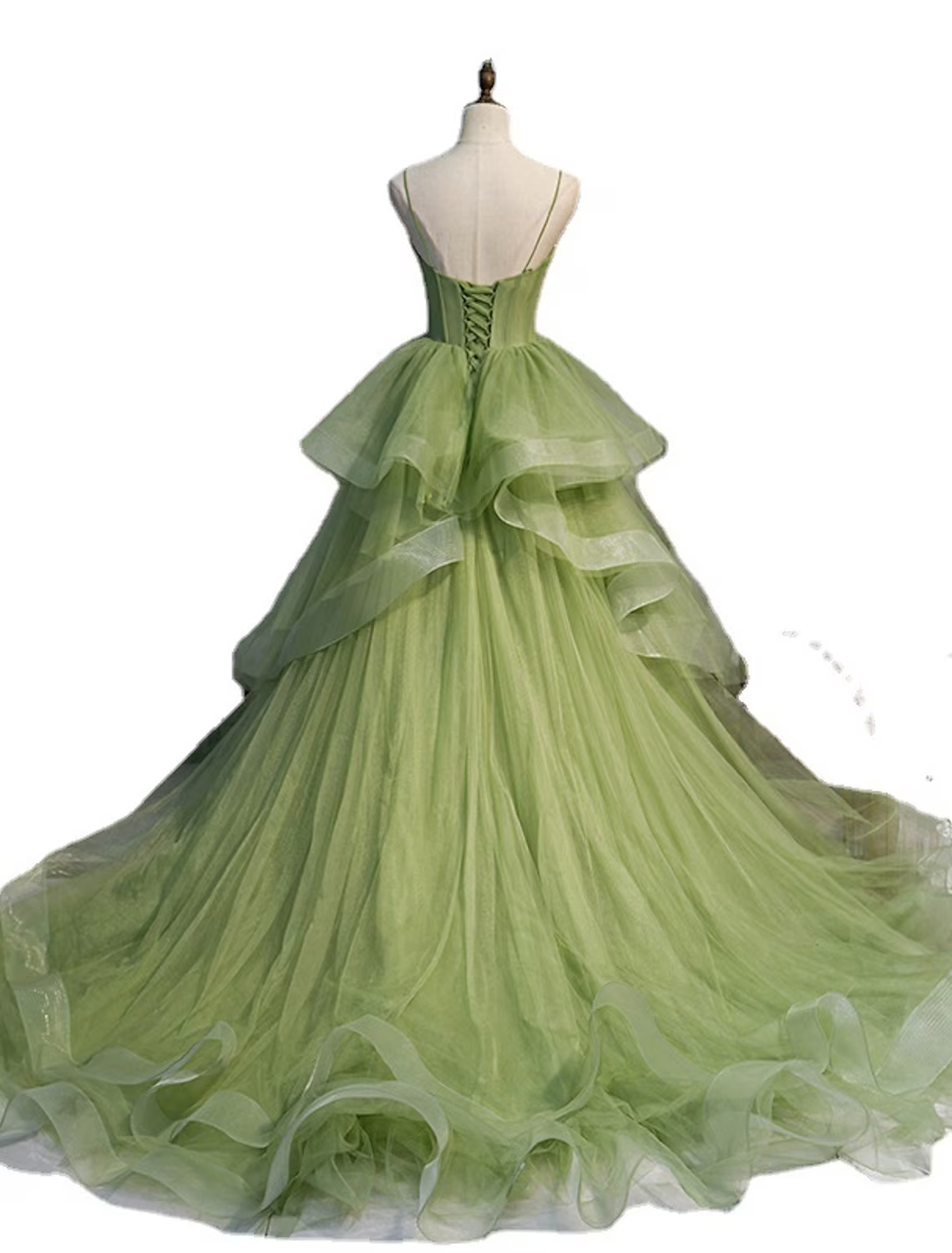 Ball Gown Quinceanera Dresses Elegant Dress Performance Court Train Sleeveless Spaghetti Strap Tulle