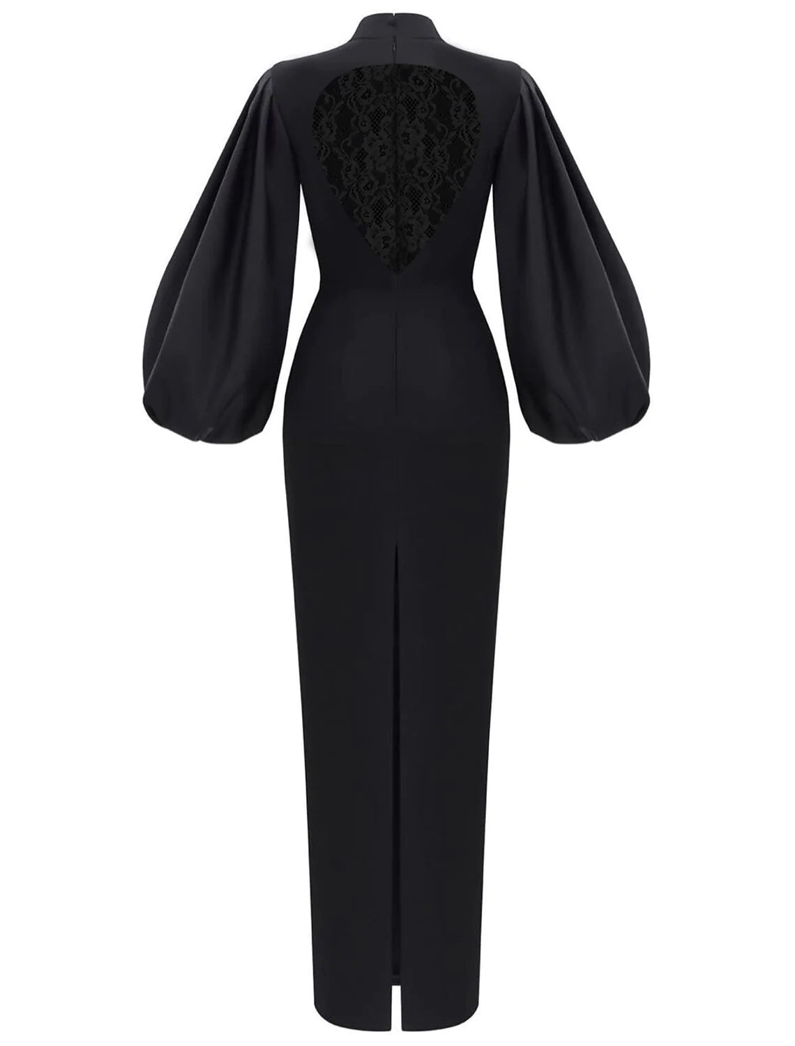 Sheath / Column Evening Gown Elegant Dress Wedding Guest Formal Evening Floor Length Long Sleeve High Neck Fall Wedding Guest Spandex
