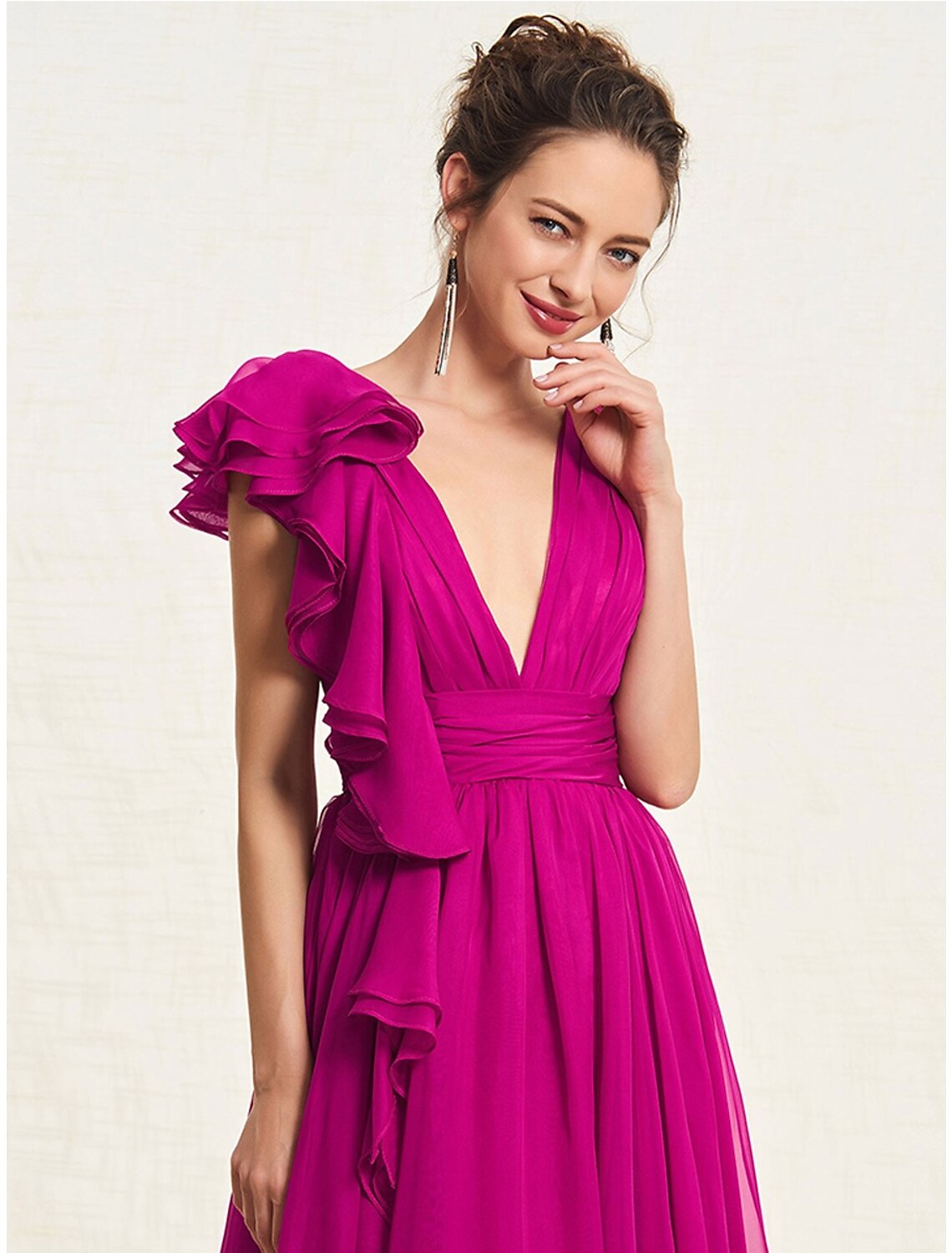 A-Line Evening Gown Open Back Dress Wedding Guest Sweep / Brush Train Sleeveless V Neck Wednesday Addams Family Cotton Backless with Pleats Ruched