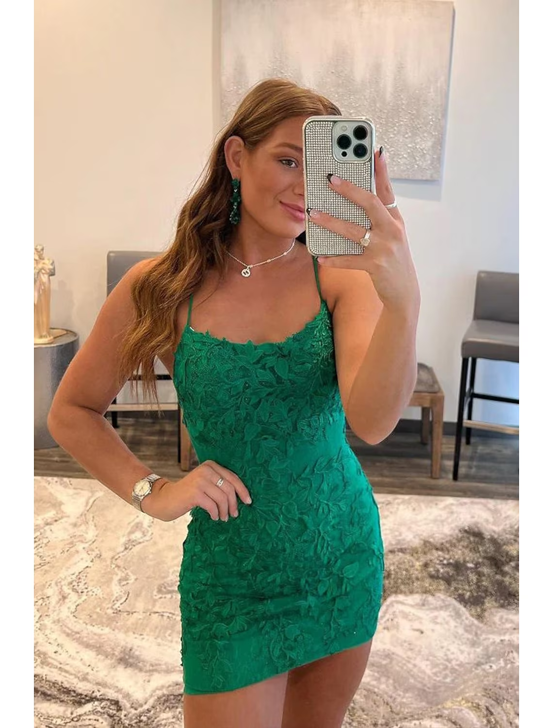 Mermaid / Trumpet Cocktail Dresses Sexy Dress Homecoming Short / Mini Sleeveless Spaghetti Strap Tulle Backless