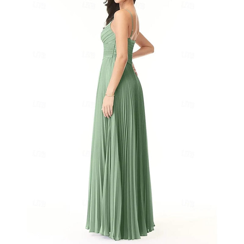 A-Line/Princess V Neck Spaghetti Straps Bridesmaid Dresses Wedding Guest Dresses Sexy