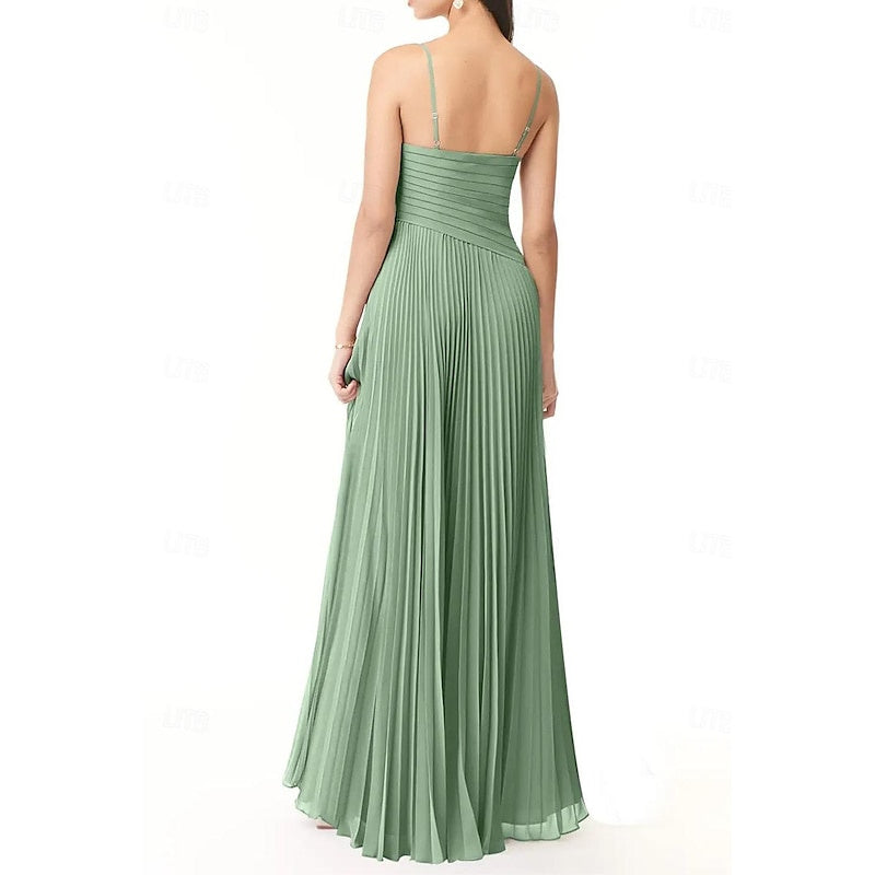 A-Line/Princess V Neck Spaghetti Straps Bridesmaid Dresses Wedding Guest Dresses Sexy