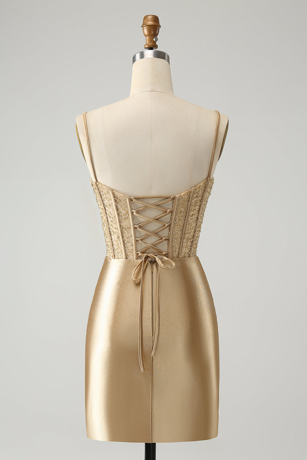 Classy Bodycon Corset Short Homecoming Dress with Lace Up Back Sexy