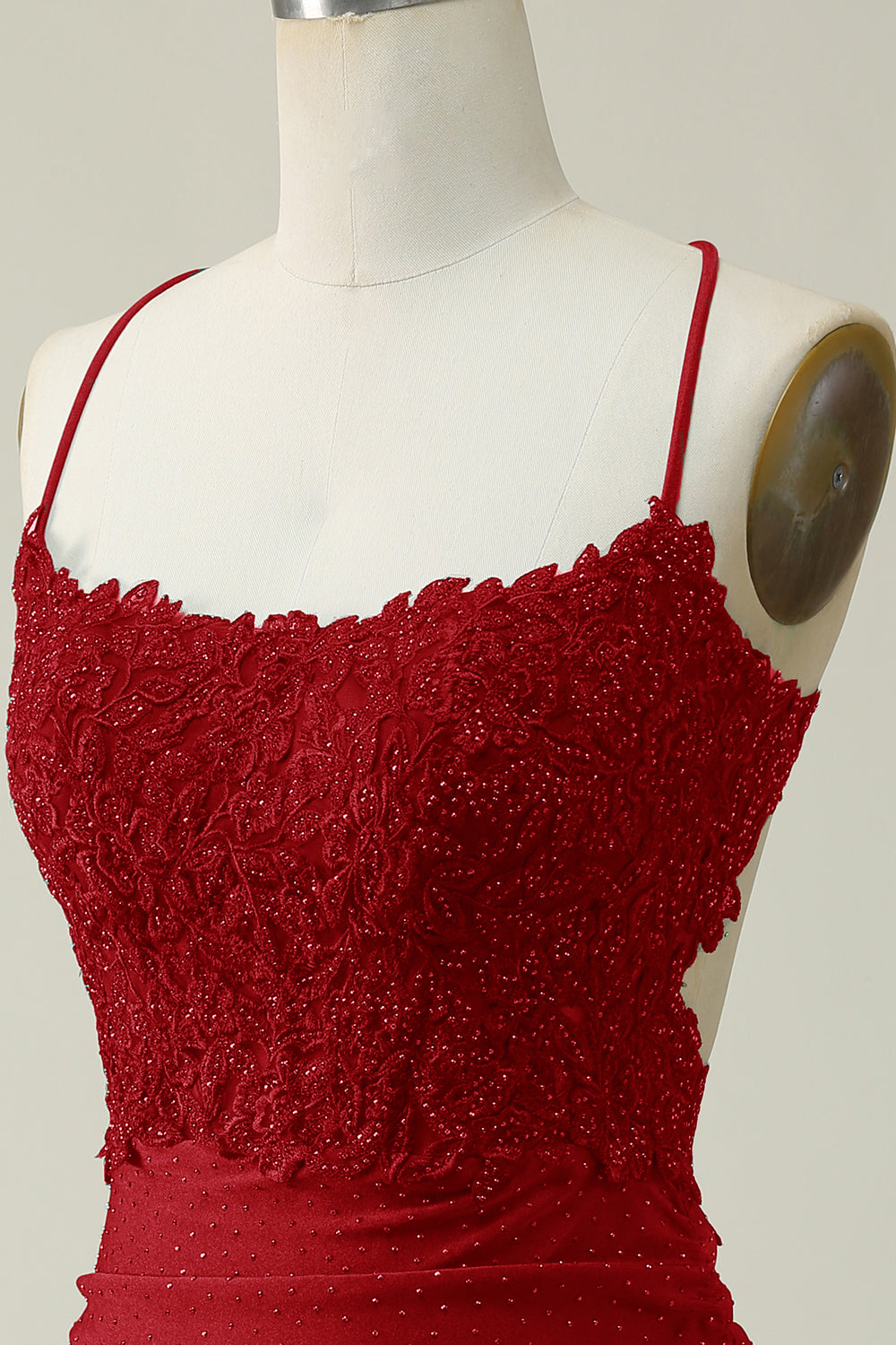 Sheath Spaghetti Straps Short Homecoming Dress with Appliques Sexy