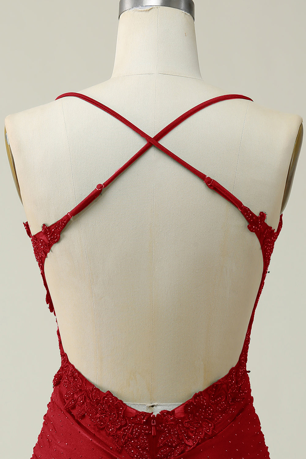 Sheath Spaghetti Straps Short Homecoming Dress with Appliques Sexy