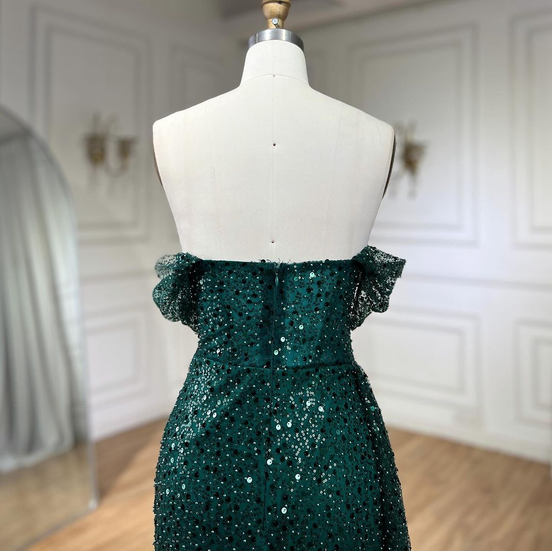 Sheath/Column Strapless Floor-Length Long Prom Dresses With Sequins Sparkly Evening Dresses
