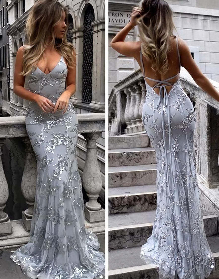 Sexy Lace Popular Fashion Mermaid Prom Dresses Evening Dress Formal Dress