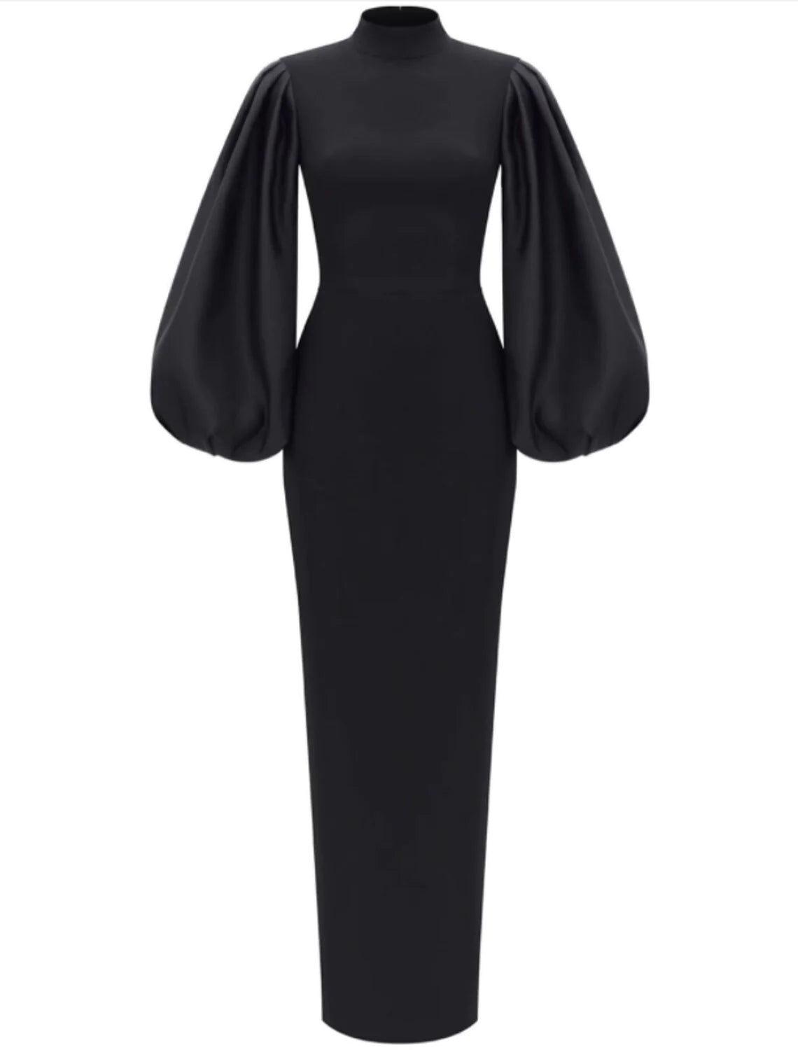 Sheath / Column Evening Gown Elegant Dress Wedding Guest Formal Evening Floor Length Long Sleeve High Neck Fall Wedding Guest Spandex