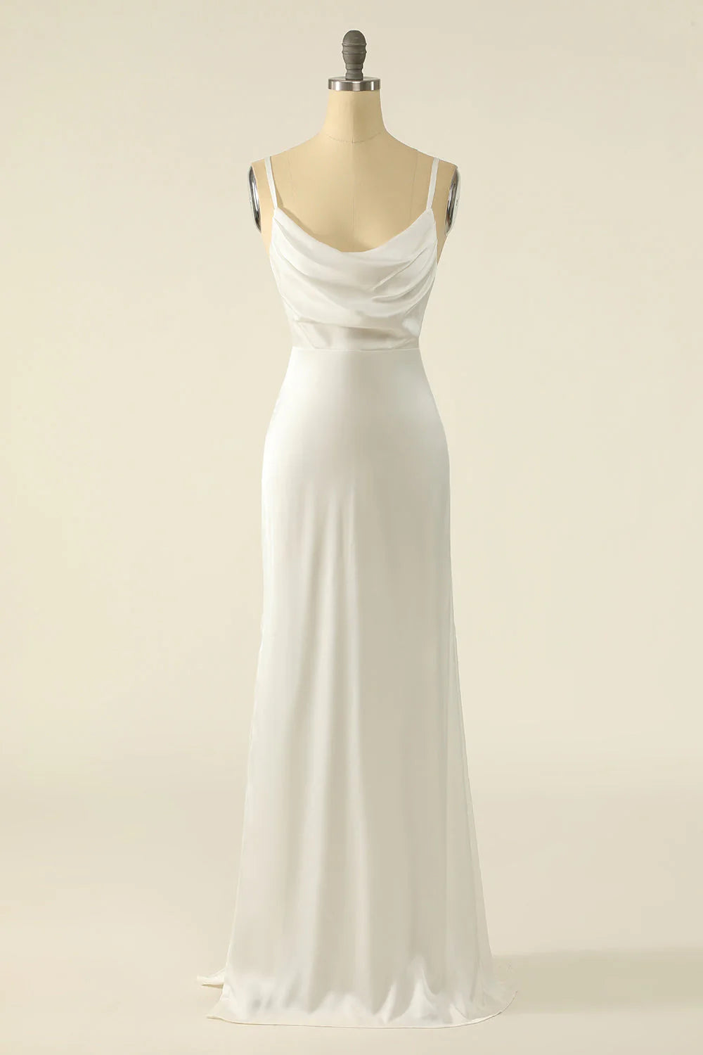 Satin Simple Wedding Dress Pure Color