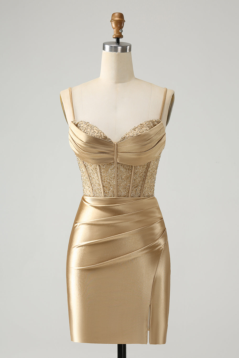 Classy Bodycon Corset Short Homecoming Dress with Lace Up Back Sexy