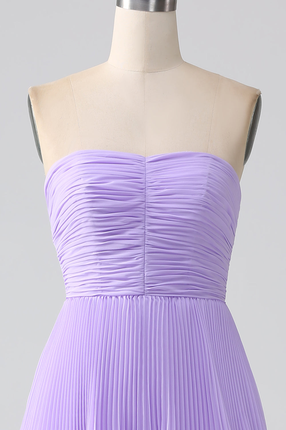 Sky Blue A-Line Sweetheart Tiered Floor Length Chiffon Bridesmaid Dress Lilac Off Shoulder