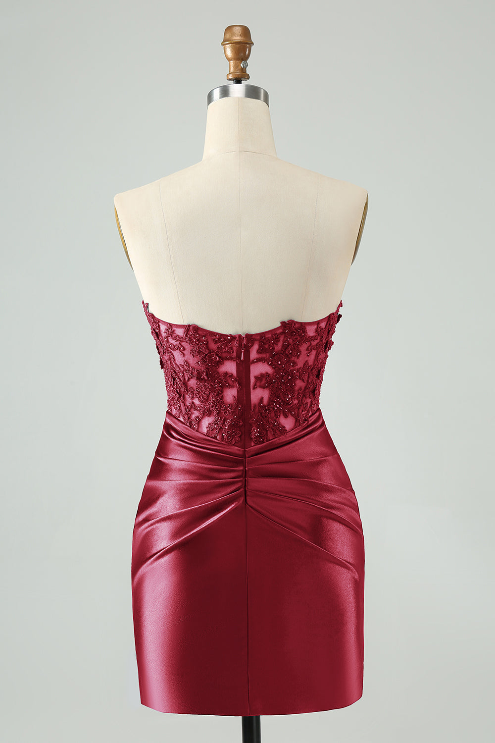 Sexy Bodycon Sweetheart Corset Hollow Out Beaded Short Homecoming Dress Sexy