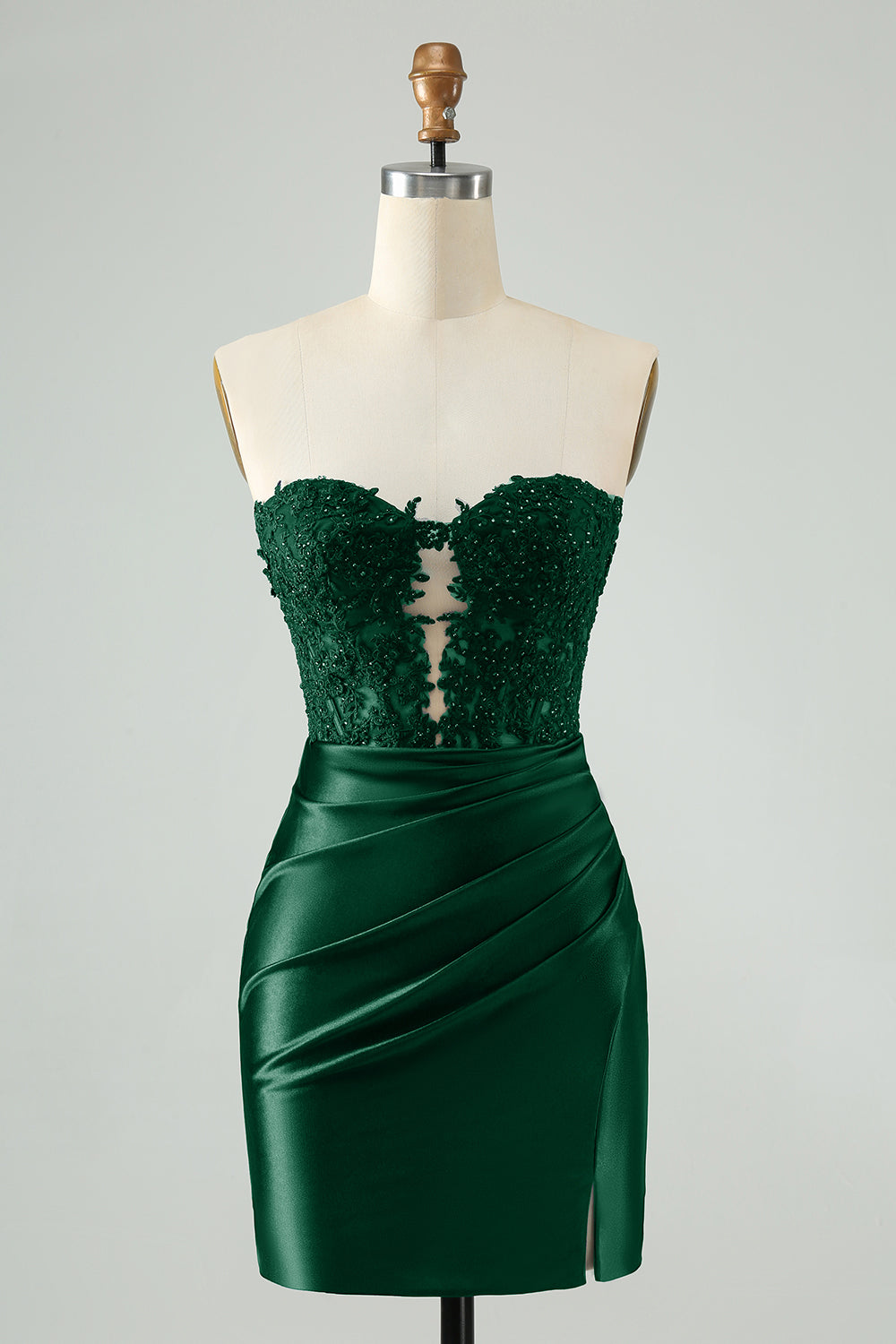 Sexy Bodycon Sweetheart Corset Hollow Out Beaded Short Homecoming Dress Sexy